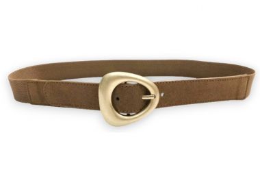 ζώνη ελαστική suede Luna πούρο - PerfectDress.gr - 