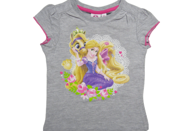 ©DISNEY ΠΑΙΔΙΚΟ T-SHIRT RAPUNZEL PRINCESS 0446 - γκρι ΓΚΡΙ - OEM - 